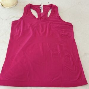 Athleta‎ Women's Pink Seamless Razor Back Tank Top Size L